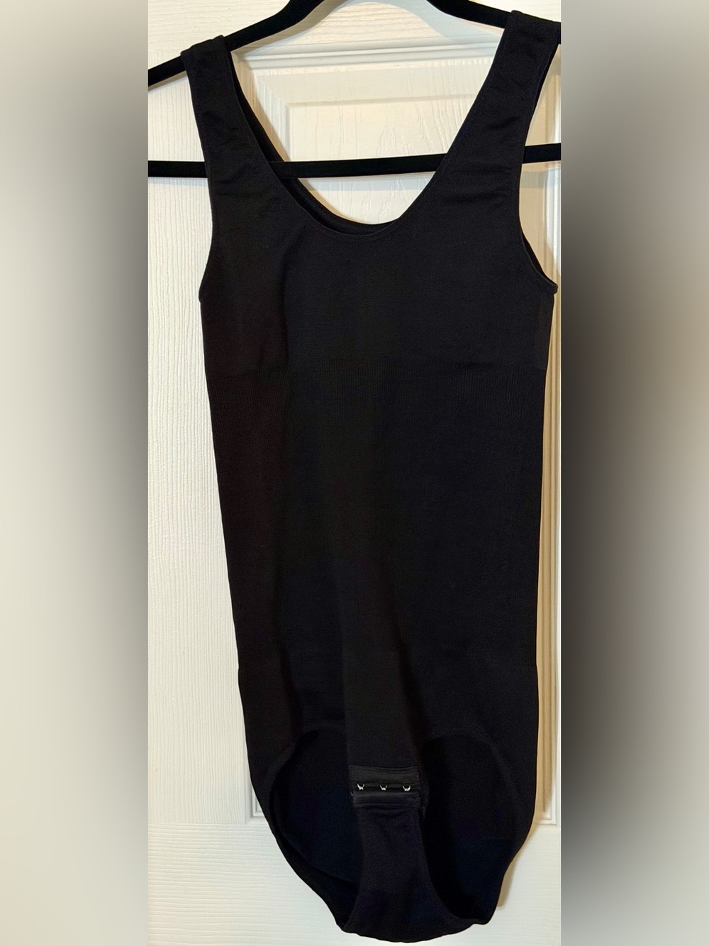 NWOT Sleek Black Shapewear Bodysuit with Snap Closure